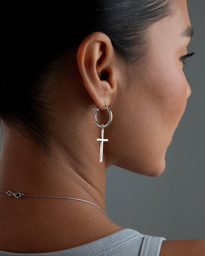 Earrings Cross Large