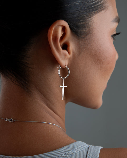 Earrings Cross Large
