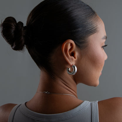 Earrings Tube chunky