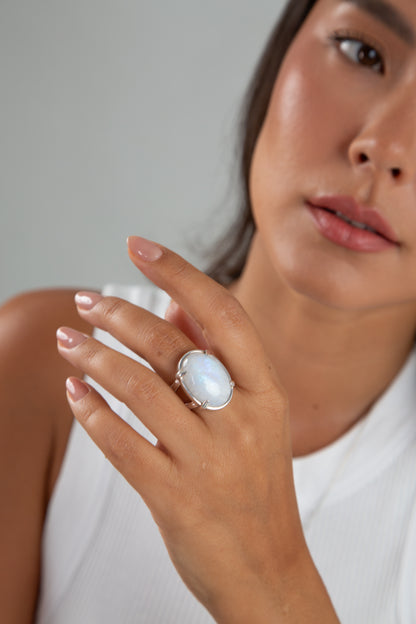 Ring Moon Stone Large